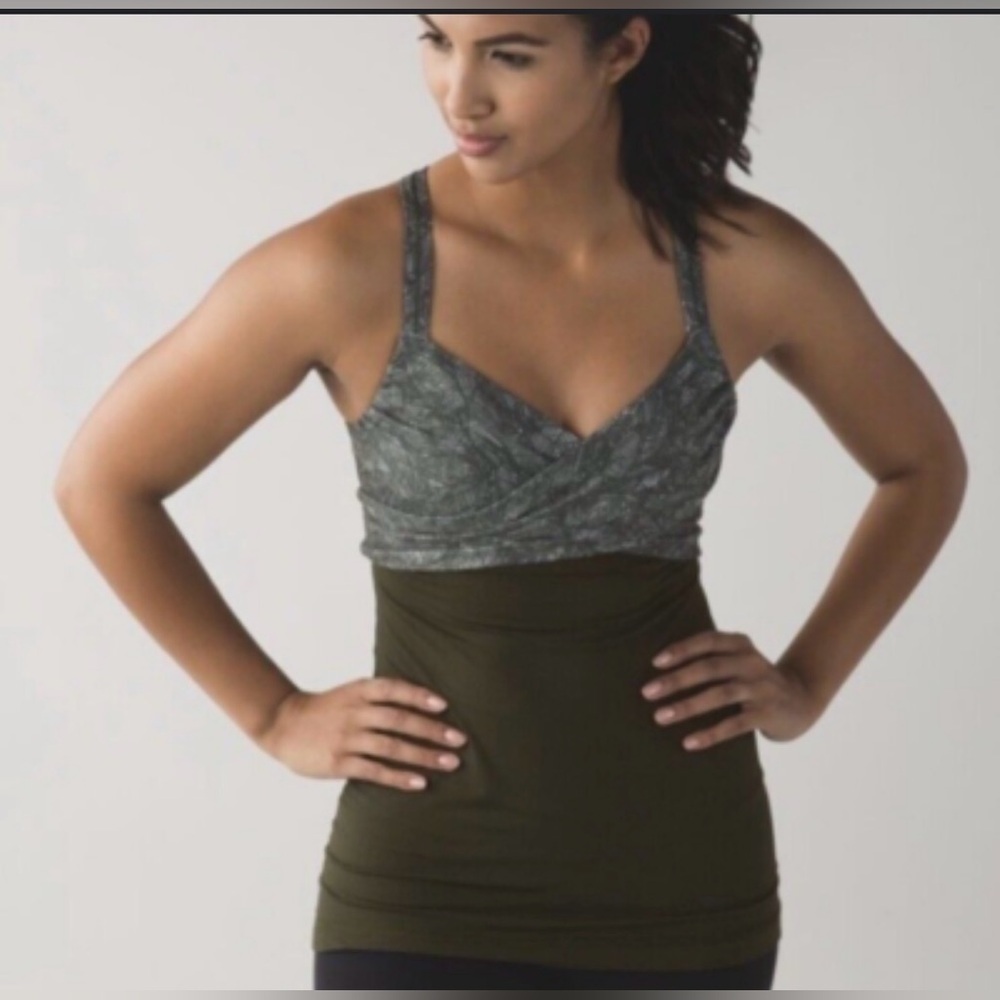 Lululemon Warp it up Tank - Olive Green